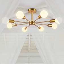 Modern Sputnik Chandelier Light Semi Flush Mount Ceiling Light Fixture 3-8 Light