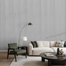 Grey 3D Wood Panel Effect