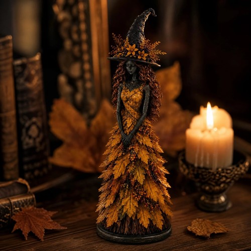 15cm leaf witch - witch, figurine