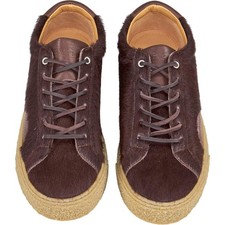 YMC Brown Pony Hair Trainers