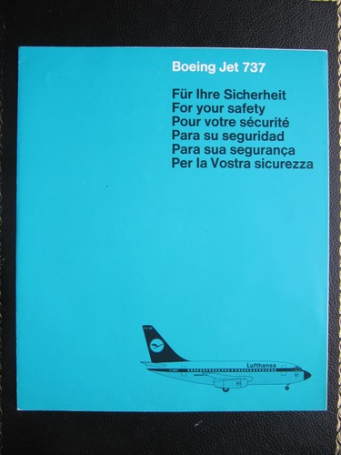 Lufthansa rare safety card - lufthansa,