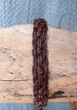 Handmade Dark Brown Fair Trade Friendship Thai Mens Cotton Wristband Wristwear