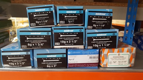 Wood screws x10 boxes - wood,