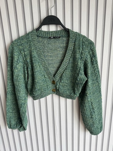 Zara green cable knit - zara,