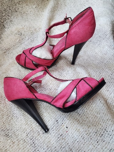 Fiore pink faux suede - pink,