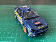 Scalextric C2412 Subaru Impreza Blue #10 Makinen Lights Used New rear tyres