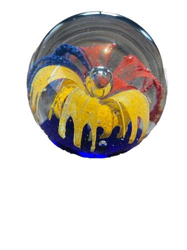 Yellow red and blue - blue, fire