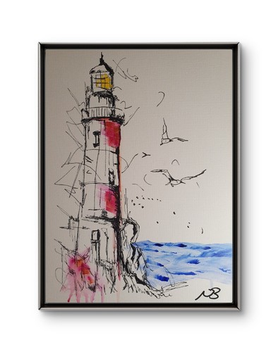Coast lighthouse 12x16 - coast,