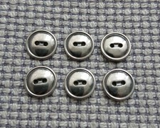 6 x Tiny Silver Pewter Tone