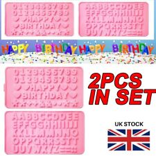 UK STOCK Alphabet Letter Number Silicone Fondant Mould Cake Chocolate DIY Mold