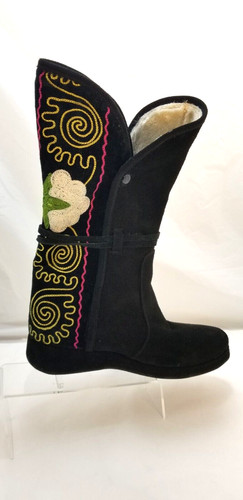 Zeyzani black suede floral - black,
