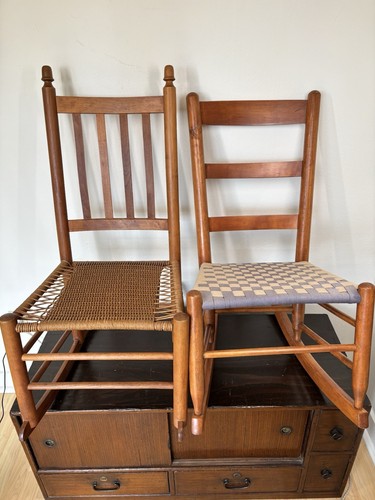Two armless rockers taped - taped, seat