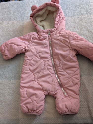 Baby girls pink snowsuit - girls,