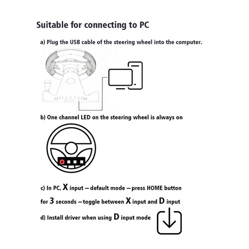 Usb compatible game steering - compatible,