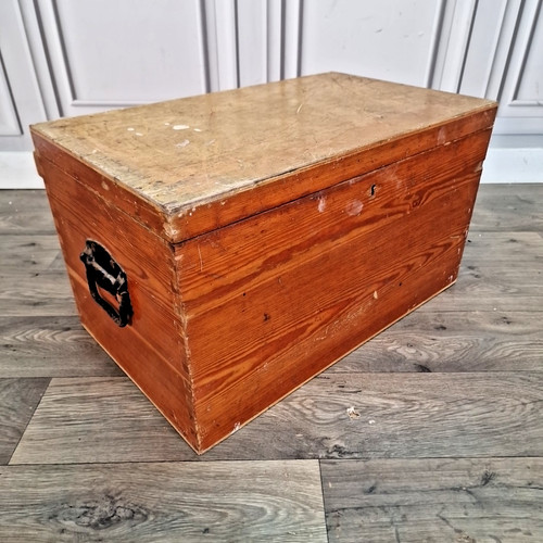 Antique pine storage - antique, trunk