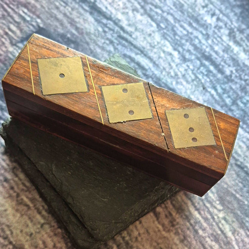Wood domino tile holder - tile, with