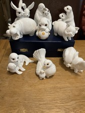 9 White Royal Osbourne China Animal Figures