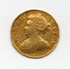 1712 Half Guinea, Anne draped