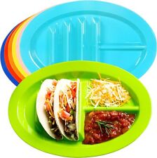 9 Pack Re-usable Taco Holder Plates, Taco Trays, Set of 9 in 9 Assorted Colors