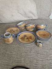 Vintage Fairylite Regal Foreign Small Miniature Tea Set, Cup Saucer Plates Sugar