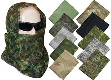 Camouflage Net Scarf - Colour Options - Hunting Army Camo Scrim Net Head Wrap