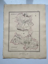 Sussex towns antique maps Midhurst Horsham 1835