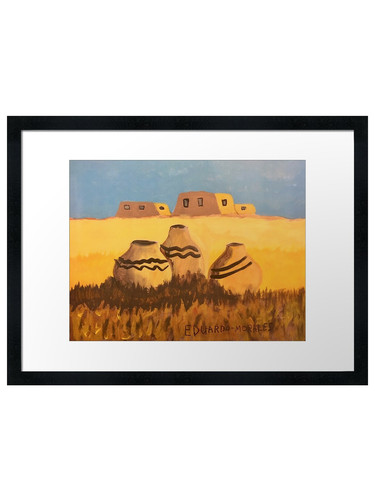 Native american pottery framed - american,