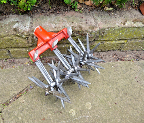 Vintage hand tiller hoe tool - vintage,