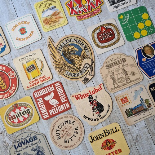 Mixed vintage beer mats - 20,