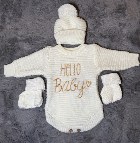 3pcs newborn embroidered - 3pcs,