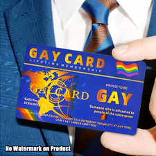 The Gay Blue & Gold Lifetime Membership Card. Pride Colours On Back Of the Card