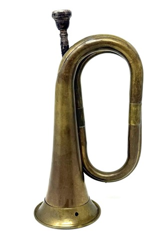 Vintage brass bugle made - vintage,