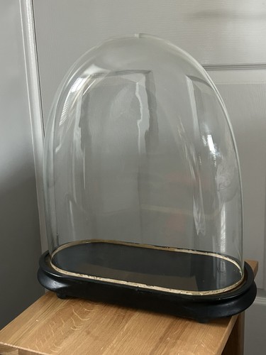 Antique victorian glass clock - victorian,