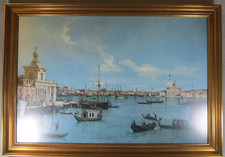 Lovely Vintage Large Framed Canaletto Bacino Di San Marco Venice Medici Print
