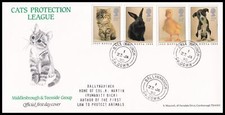 1990 GB RSPCA Middlesborough Cats Protection League FDC Ballynahinch Co.Down CDS