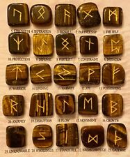 Tiger Eye Crystal Rune Stones