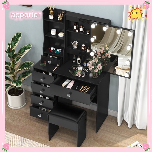 Black dresser with - 10, led