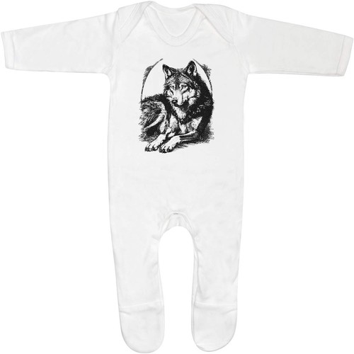 Vintage wolf portrait baby - wolf, portrait'