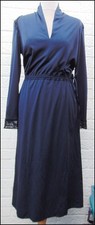 Vintage 1970s dress JANICE WAINWRIGHT x WOMAN'S OWN black midi dress  size 10-12