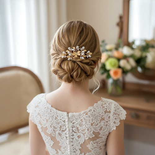 Crystal pearl flower bride - pearl,
