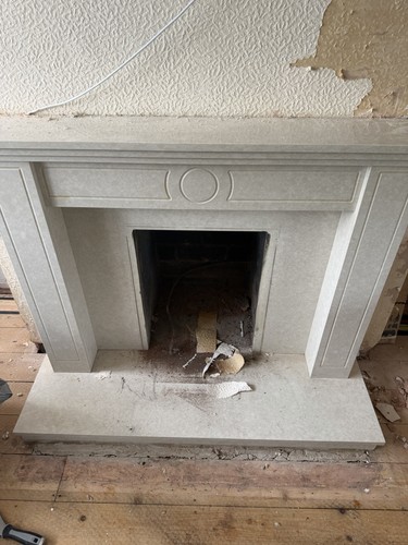 Marble fire surround - fire,