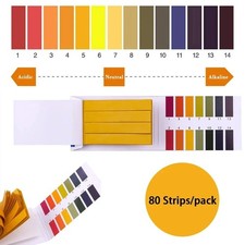 Litmus pH 1 to 14 Test Paper Book 80 Strips Universal Full Range Strips Tester
