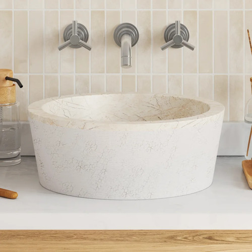 Walplus marble sink cream - marble,