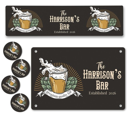 Personalised bar runner sign - runner,
