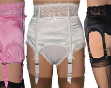 Satin 6 Strap Suspender Belt /