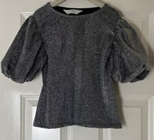 Beautiful Girls H&M  Size 8-10 Years (134-140 cm) Silver Party Top VGC!.