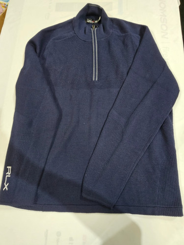 Rlx ralph lauren navy mock - rlx,