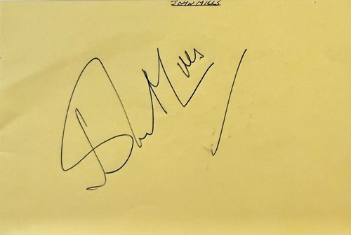 John mills autograph - mills,