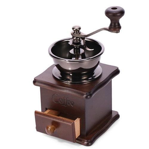 Manual coffee grinder - coffee, wooden