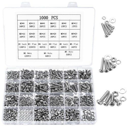 1000 pcs bolts - m4, set